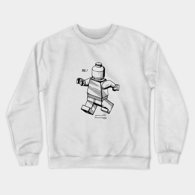 Lego Minifigure Patent Print Crewneck Sweatshirt by MadebyDesign